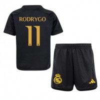 Camiseta Real Madrid Rodrygo Goes #11 Tercera Equipación Replica 2023-24 para niños mangas cortas (+ Pantalones cortos)